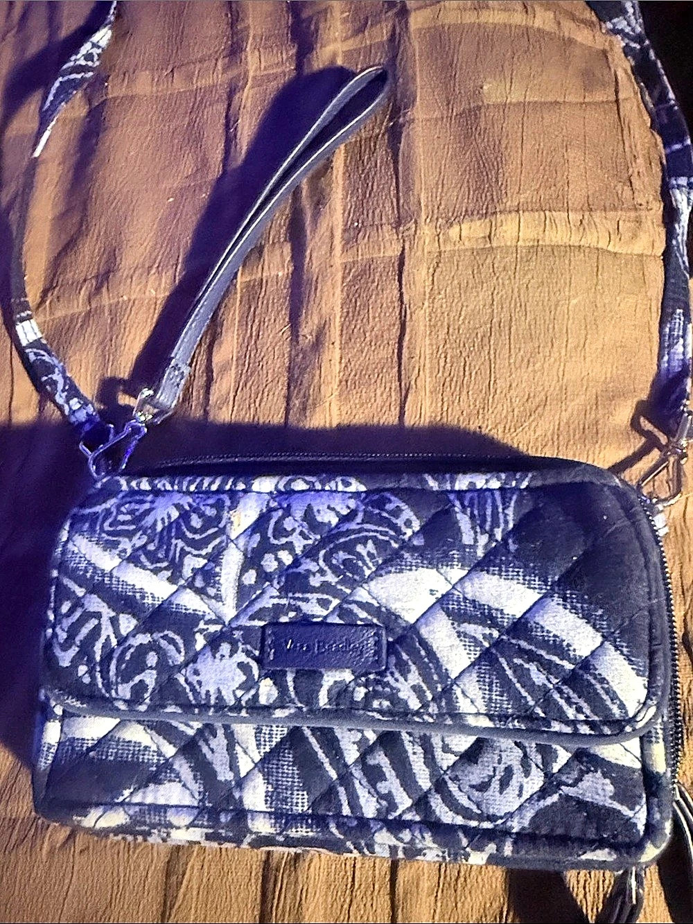 Vera Bradley RFID All in One Crossbody Blue & White